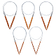 Chgcraft 5 個 5 スタイル竹丸編み針  ポリ塩化ビニールおよび鋼線を使って  キャメル  80.3~85x0.4~1cm  1個/スタイル DIY-CA0001-01-1