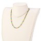 Brass Enamel Cobs Chain Necklaces NJEW-JN03202-3