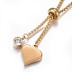 304 Stainless Steel Pendant Necklaces NJEW-P252-03G-2