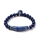 Natural Lapis Lazuli Beads Charm Bracelets BJEW-K164-B05-1