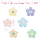 Macaron couleur 5 pétale fleur forme fer sur/coudre sur informatisé broderie polyester vêtements patchs DIY-WH0401-62-2