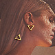 Boucles d'oreilles créoles triangle 925 en argent sterling JU6121-2-3