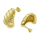 Teardrop Brass Stud Earrings with Clear Cubic Zirconia EJEW-G373-08G-2