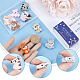 SUNNYCLUE 12PCS 6 Styles Animal Silicone Beads Focal Beads Bulk 3D Cute Animals Cartoon Animal Cow Bunny Chunky Rubber Soft Loose Spacer Bead for Keychain Pen Making Kit Beading Bracelet Craft SIL-SC0001-49-3