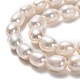 Fili di perle di perle d'acqua dolce coltivate naturali PEAR-L033-74-2