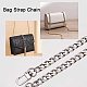 SUPERDANT 47inch DIY Iron Flat Chain Strap Handbag Chains Accessories Purse Straps Shoulder Cross Body Replacement Straps-with 2pcs Metal Buckles IFIN-PH0015-01A-P-6