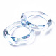 透明樹脂指輪  ABカラーメッキ  ライトスカイブルー  usサイズ6 3/4(17.1mm) RJEW-T013-001-E06-3