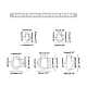 PandaHall Elite 100Pcs 5 Style Transparent Acrylic Linking Rings PACR-PH0001-03-2