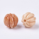 Synthetic Coral Corrugated Melon Beads CORA-R017-27-C01-2