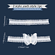 Ligas nupciales elásticas de encaje de poliéster DIY-WH0308-148A-2