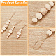 AHADERMAKER 30Pcs 3 Style Christmas Round Wooden Beaded Pendant Decorations HJEW-GA0001-47-4