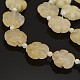 Natural Gemstone Citrine Flower Bead Strands G-E237-02-16mm-1
