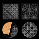 アクリル粘土テクスチャボード  正方形  他人  100x100mm  2個/セット DIY-WH0498-0008-2