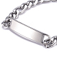304 bracelets chaîne figaro id acier inoxydable BJEW-G631-03P-2