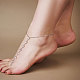 SHEGRACE Rhodium Plated 925 Sterling Silver Toe Ring Anklets JA106A-5