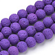 Synthetic Lava Rock Beads Strands G-S277-10mm-06-1