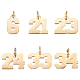 Unicraftale 6 Uds. 6 colgantes de números dorados de estilo 316 colgantes de figuras de acero inoxidable quirúrgico dijes de números significativos colgantes de collar con números deportivos de metal dijes de 12~14mm para la fabricación de joyas STAS-UN0040-38G-1