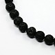 Synthetic Lava Rock Round Bead Strands G-N0042-8mm-01-1