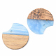 Pendentifs en résine opaque et bois de noyer RESI-S389-038A-C01-2