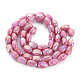 Opaque Baking Painted Crackle Glass Beads Strands EGLA-S174-21H-2