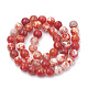 Cuentas de perlas de ágata craqueladas naturales teñidas G-T100-04C-2