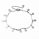 Encantos de flores 304 conjuntos de joyas de cadena de barra de acero inoxidable SJEW-JS01154-7