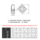 Superfindings – écrous carrés m220 en acier inoxydable FIND-FH0005-62-4