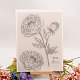 シリコンクリアスタンプ  カード作りの装飾DIYスクラップブッキング用  花柄  19x14x0.3cm DIY-A013-24-4