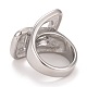 304 anillo grueso rectangular entrelazado de acero inoxidable para hombres y mujeres RJEW-B040-20P-3