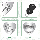 Creatcabin 1pc a forma di cuore 201 moneta commemorativa in acciaio inossidabile per decision maker AJEW-CN0001-68F-3