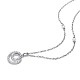 Ожерелья с подвесками в виде кольца из серебра с кубическим цирконием из стерлингового серебра Tinysand 925 TS-N318-S-3