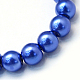 Backen gemalt pearlized Glasperlen runden Perle Stränge HY-Q003-12mm-28-2