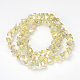 Plaqué pleine arc verre transparent chapelets de perles EGLA-J101-FR03-2