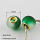 Two Tone Glass European Beads GPDL-Q010-03A-1