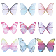 SUNNYCLUE 1 Box 180Pcs 9 Style Butterfly Earring Charms Butterfly Wings Charms Organza Butterflies Bulk Spring Fabric Butterfly Decoration Wing Charm for Jewelry Making Adult DIY Dangle Earrings FIND-SC0004-17-1