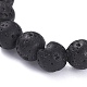 Braccialetti elasticizzati con perle di roccia lavica naturale BJEW-G623-02-6mm-2
