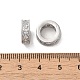Laiton micro pave zircon cubique transparent perles européennes KK-M275-03P-3