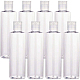 BENECREAT 24 Pack 1oz PET Plastic Bottles Clear Refillable Bottles with Press Disc Flip Cap for Shampoo MRMJ-BC0001-61-1