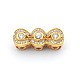 Hollow Brass Micro Pave Cubic Zirconia Bead Spacers ZIRC-N002-81M-2