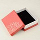 Rectangle imprimé boîtes en carton de bijoux collier CBOX-E008-03-2