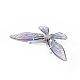 Broche de mariposa de resina brillante con rhinestone de cristal JEWB-P016-04P-03-4