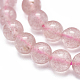 Brins de perles de quartz fraise natura G-D0001-10-6mm-3
