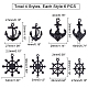 SUPERFINDINGS 24Pcs 4 Styles Nautical Charm Pendants Anchor Rudder Alloy Pendents Electrophoresis Black Alloy Pendents for Necklace Bracelet Jewelry Making FIND-FH0004-58-2