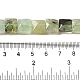 天然石プレナイトビーズ連売り  多面カット  正方形  9~10.5x10~10.5x6mm  穴：1mm  約18~20個/連  7.09~7.68インチ（18~19.5cm） G-C109-A05-01-5