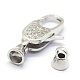 925 Sterling Silver Cubic Zirconia Lobster Claw Clasps STER-I016-117P-2