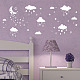 塩ビウォールステッカー  家の居間の寝室の装飾のため  ブラック  雲模様  900x320mm DIY-WH0377-160-4