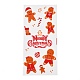クリスマスのテーマoppプラスチック収納バッグ  チョコレート用  キャンディ  クッキーギフト包装  ジンジャーブレッドマン模様  27x13x0.01cm  100個/袋 ABAG-B003-06-2