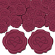 Craspire25pcs接着剤ワックスシーリングステッカー  封筒シール装飾  クラフトスクラップブックDIYギフト用  赤ミディアム紫  ハート  30mm DIY-CP0009-11B-07-1