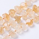 Chapelets de perles de citrine naturelle G-F568-188-1