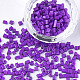 ペイントガラスビーズを焼く  キューブ  青紫色  3~6x2~2.5x2~2.5mm  穴：1mm  約15000個/袋 SEED-S023-11A-09-1